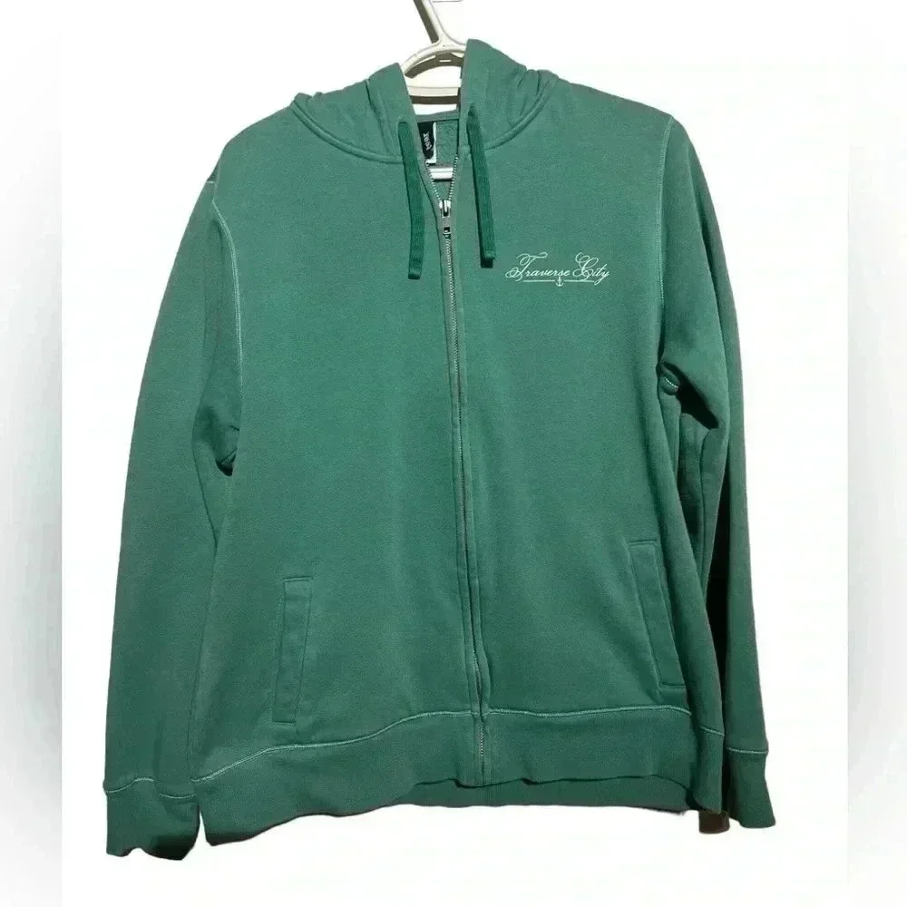 Gear Womens Zip Hood Traverse City Green Size Large
